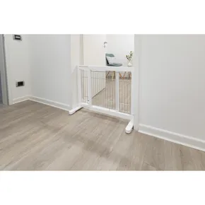 Schiebebarriere für Hunde 65-108 x 61 x 31 weiß